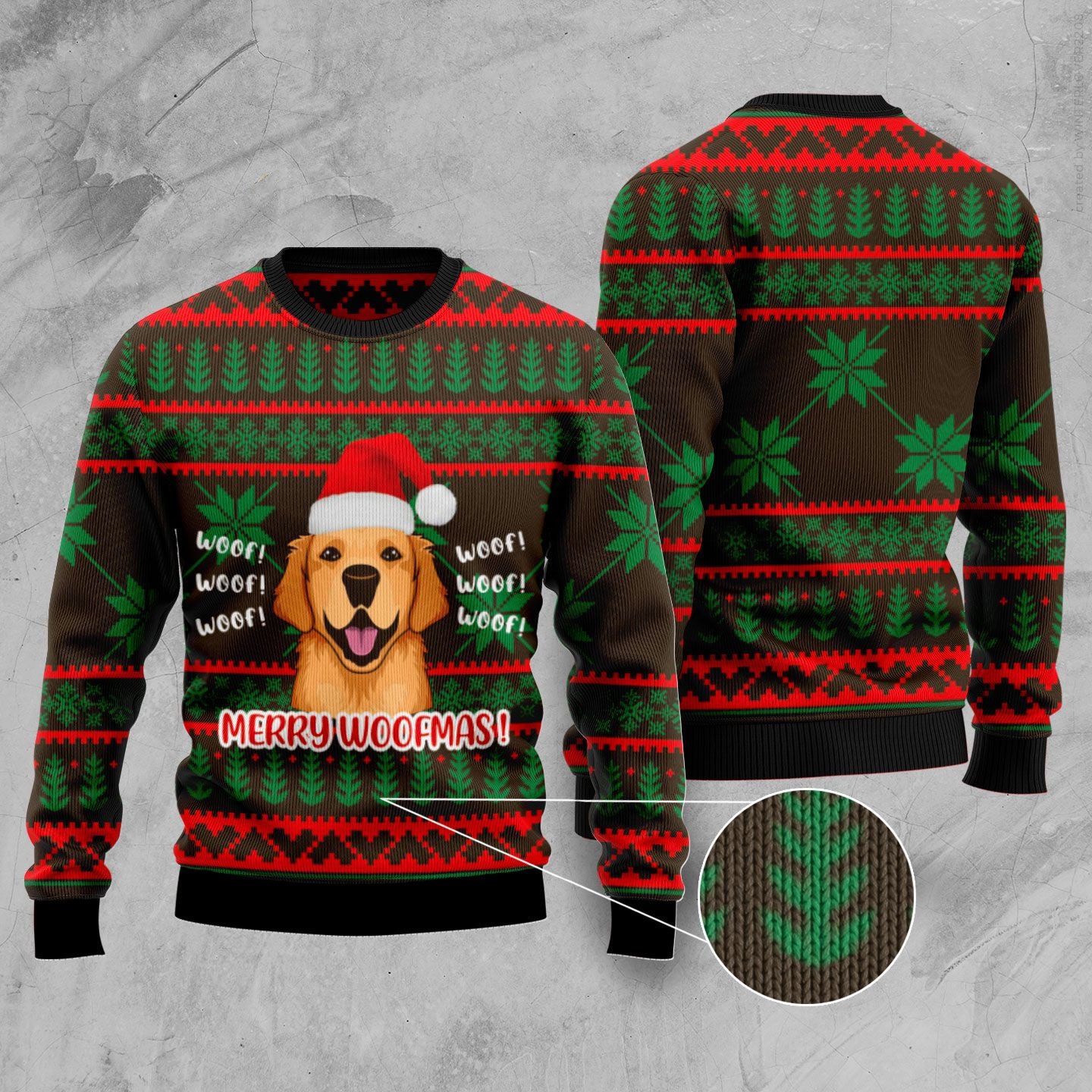 Golden Retriever Woofmas Ugly Christmas Sweater Gift For Pet Lovers Unisex Crewneck Sweater 3 Golden Retriever Woofmas Ugly Christmas Sweater Gift For Pet Lovers Unisex Crewneck Sweater 3