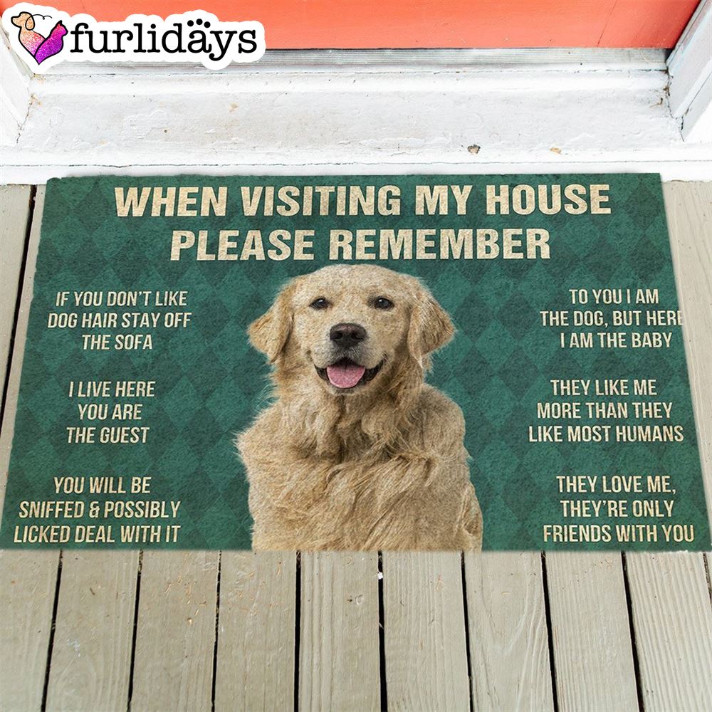 Golden Retriever s Rules Doormat Xmas Welcome Mats Dog Memorial Gift 1 Golden Retriever s Rules Doormat Xmas Welcome Mats Dog Memorial Gift 1