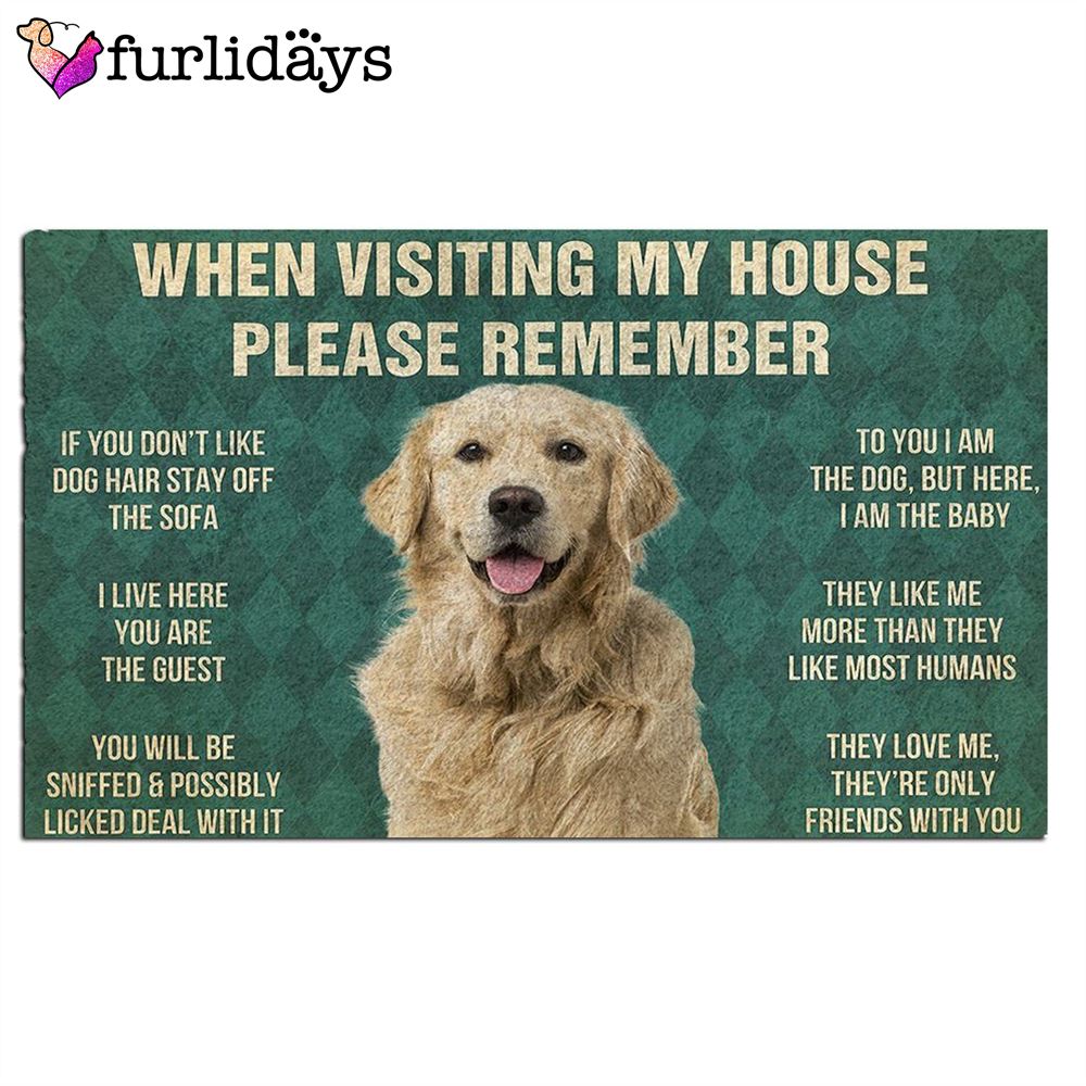Golden Retriever s Rules Doormat Xmas Welcome Mats Dog Memorial Gift 2 Golden Retriever s Rules Doormat Xmas Welcome Mats Dog Memorial Gift 2