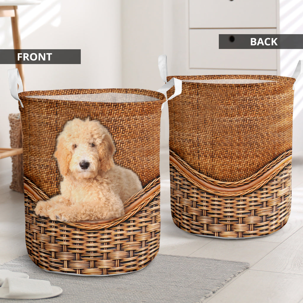 Goldendoodle Rattan Texture Laundry Basket Dog Laundry Basket Christmas Gift For Her Home Decor 1 Goldendoodle Rattan Texture Laundry Basket Dog Laundry Basket Christmas Gift For Her Home Decor 1