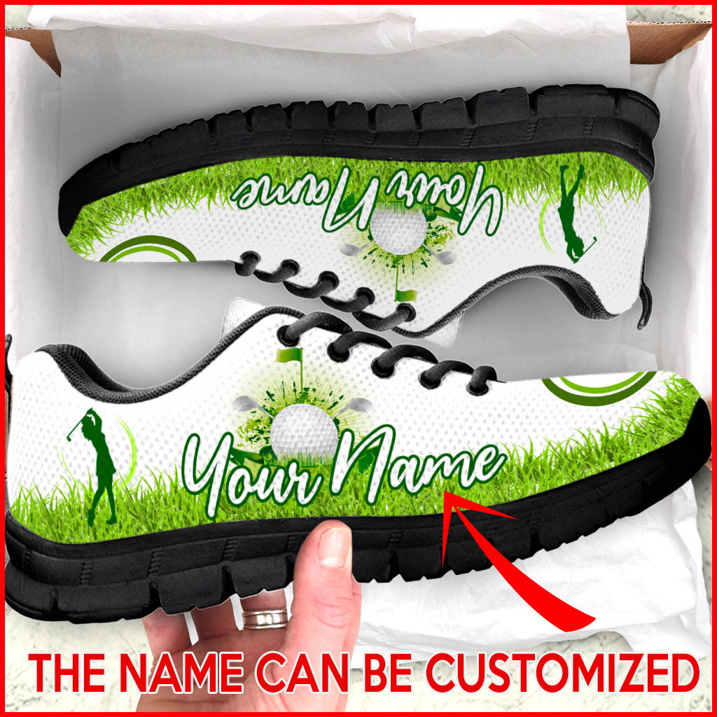 Golf Grass Green Color Custom Name Sneaker Fashion Comfortable Running Walking Shoes Gift For Adults 3 Golf Grass Green Color Custom Name Sneaker Fashion Comfortable Running Walking Shoes Gift For Adults 3