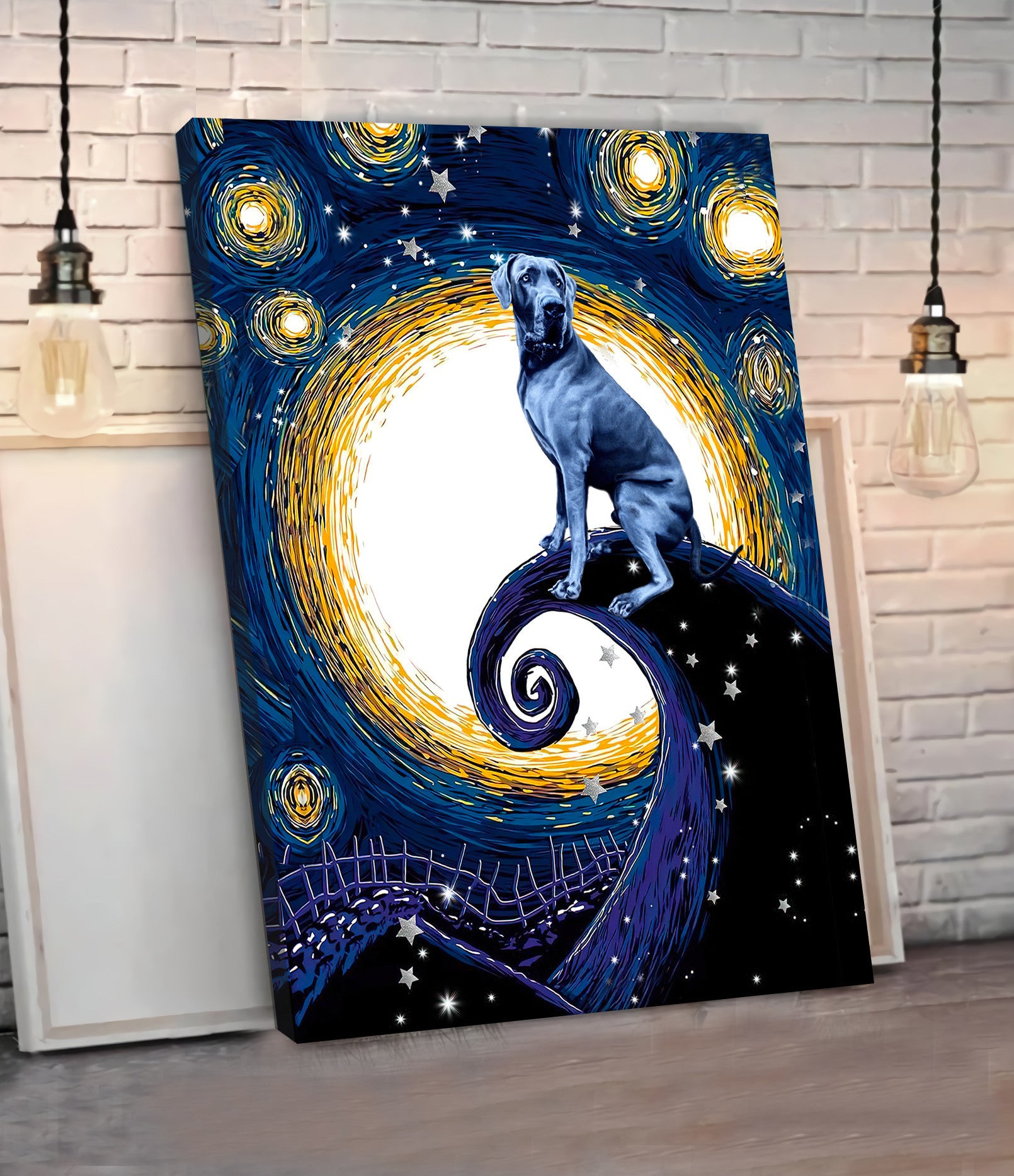 Great Dane Poster Canvas Dog Canvas Wall Art Dog Lovers Gifts For Him Or Her 1