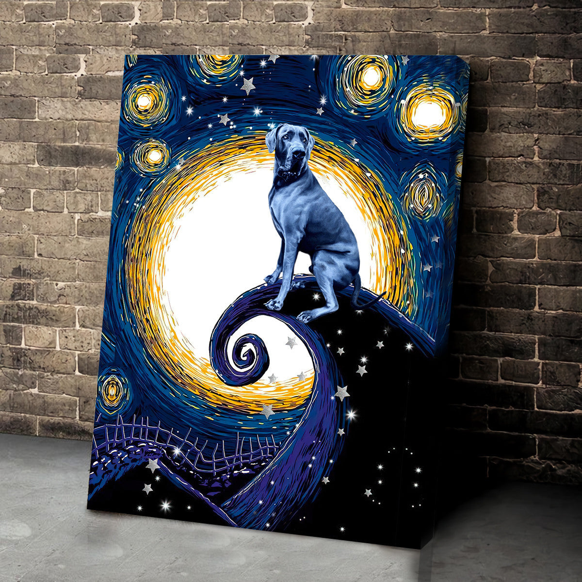 Great Dane Poster Canvas Dog Canvas Wall Art Dog Lovers Gifts For Him Or Her 3