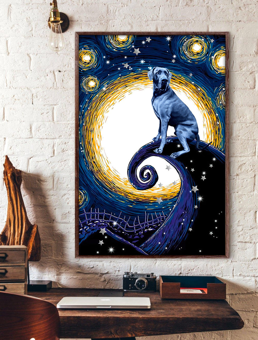 Great Dane Poster Canvas Dog Canvas Wall Art Dog Lovers Gifts For Him Or Her 4