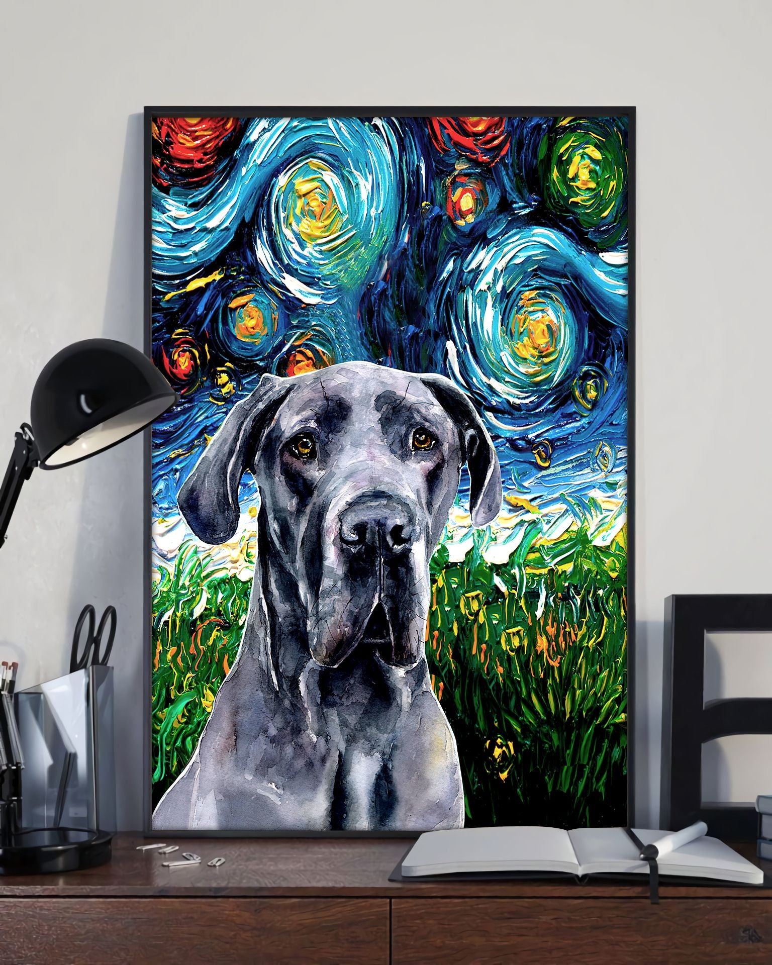 Great Dane Poster Matte Canvas Poster To Print Gift For Dog Lovers 1