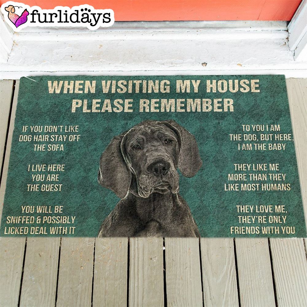 Great Dane s Rules Doormat Outdoor Decor Dog Lovers Gifts for Him or Her 1 Great Dane s Rules Doormat Outdoor Decor Dog Lovers Gifts for Him or Her 1