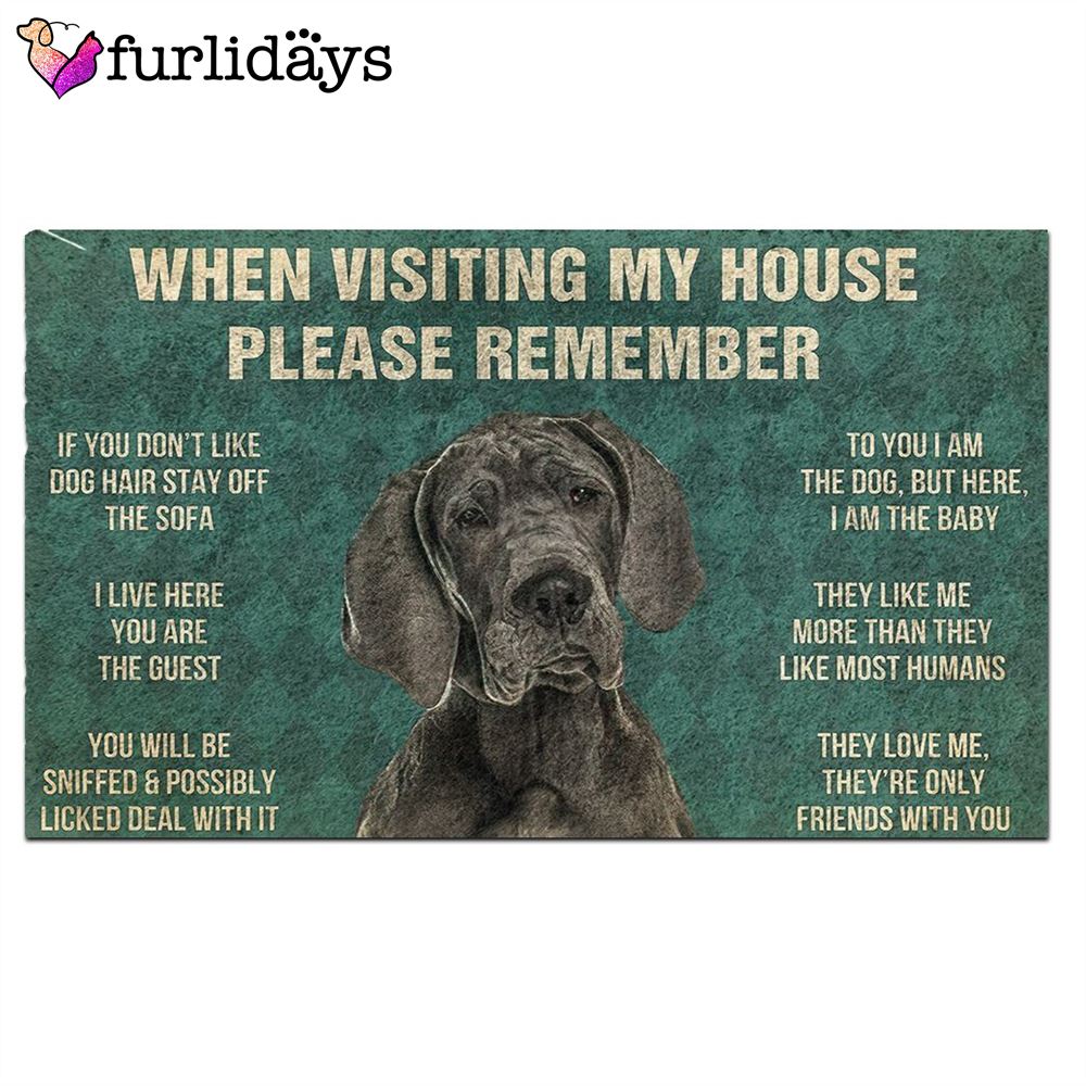 Great Dane s Rules Doormat Outdoor Decor Dog Lovers Gifts for Him or Her 2 Great Dane s Rules Doormat Outdoor Decor Dog Lovers Gifts for Him or Her 2
