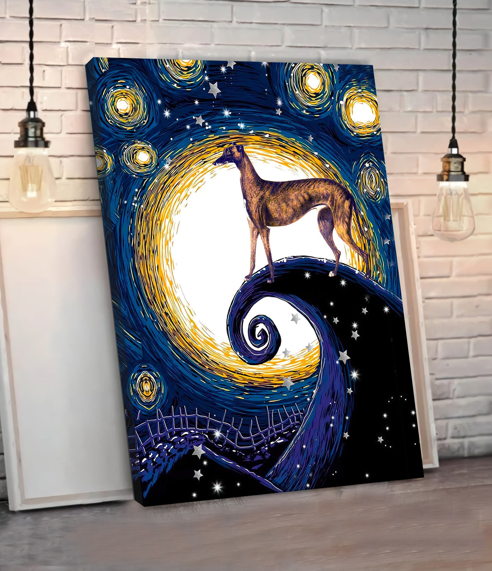 Greyhound Poster Canvas Dog Canvas Wall Art Dog Lovers Gifts For Him Or Her 1