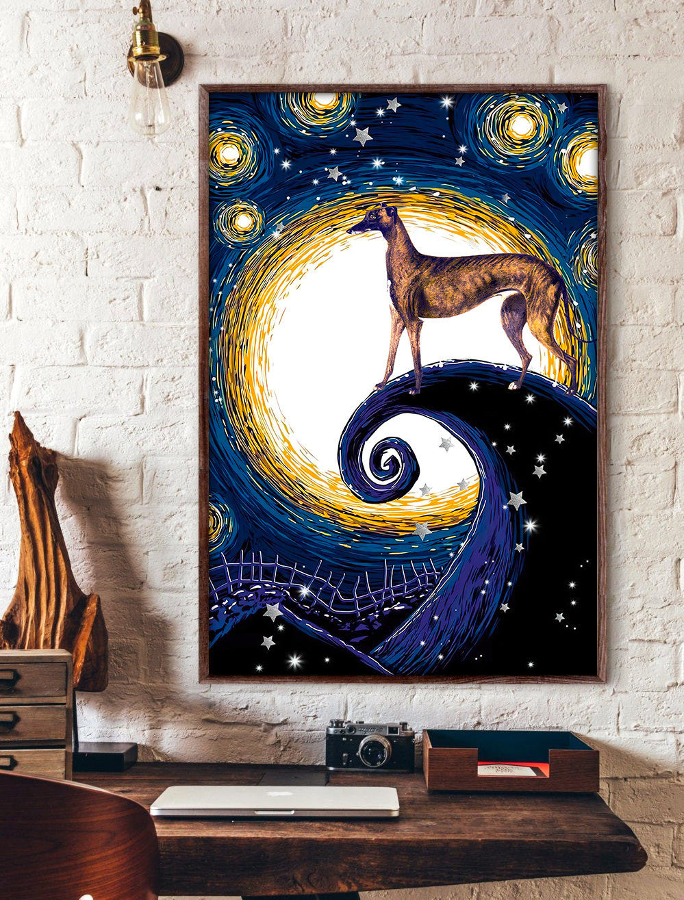 Greyhound Poster Canvas Dog Canvas Wall Art Dog Lovers Gifts For Him Or Her 2