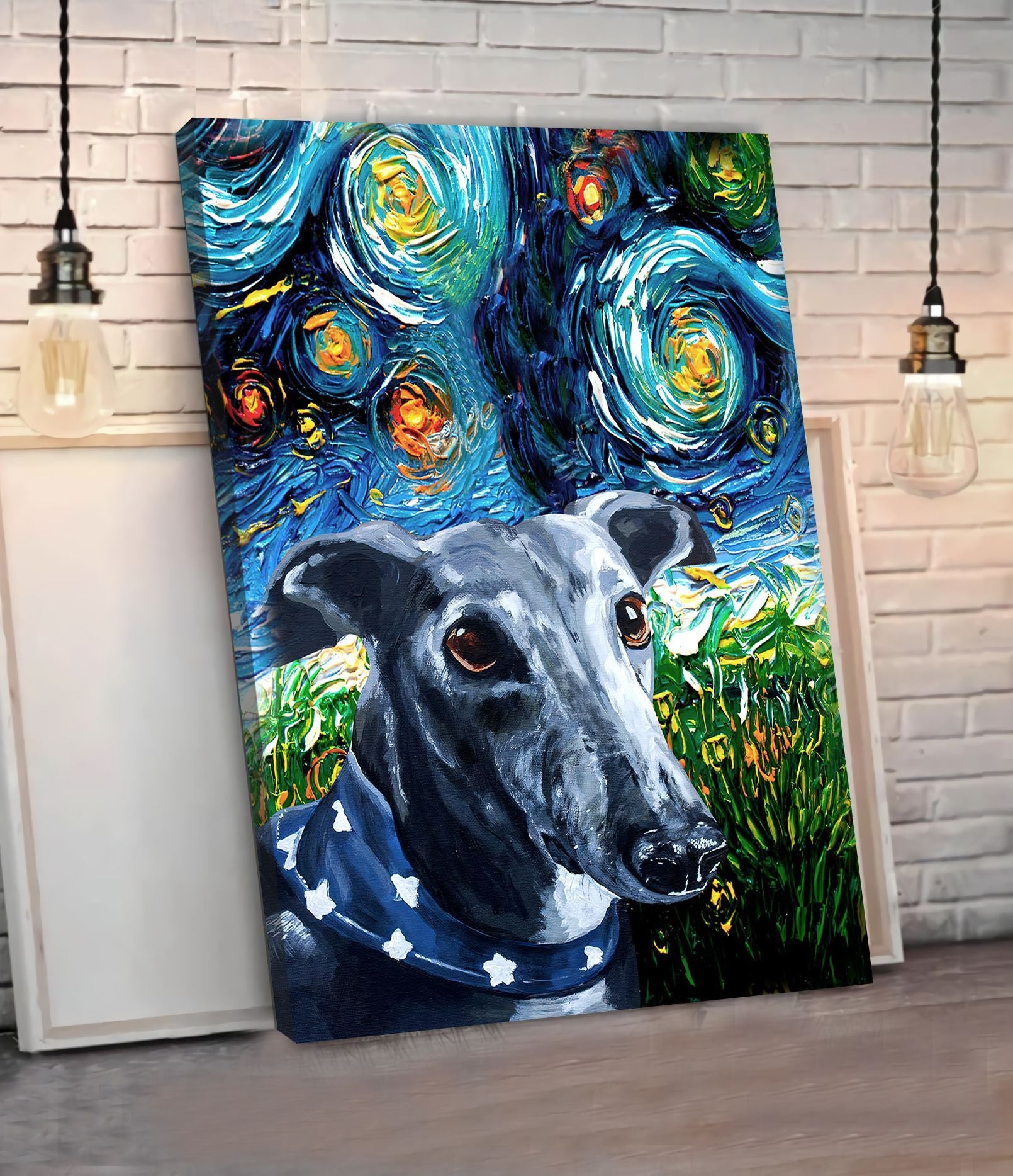 Greyhound Poster Matte Canvas Dog Canvas Art Poster To Print Gift For Dog Lovers 2