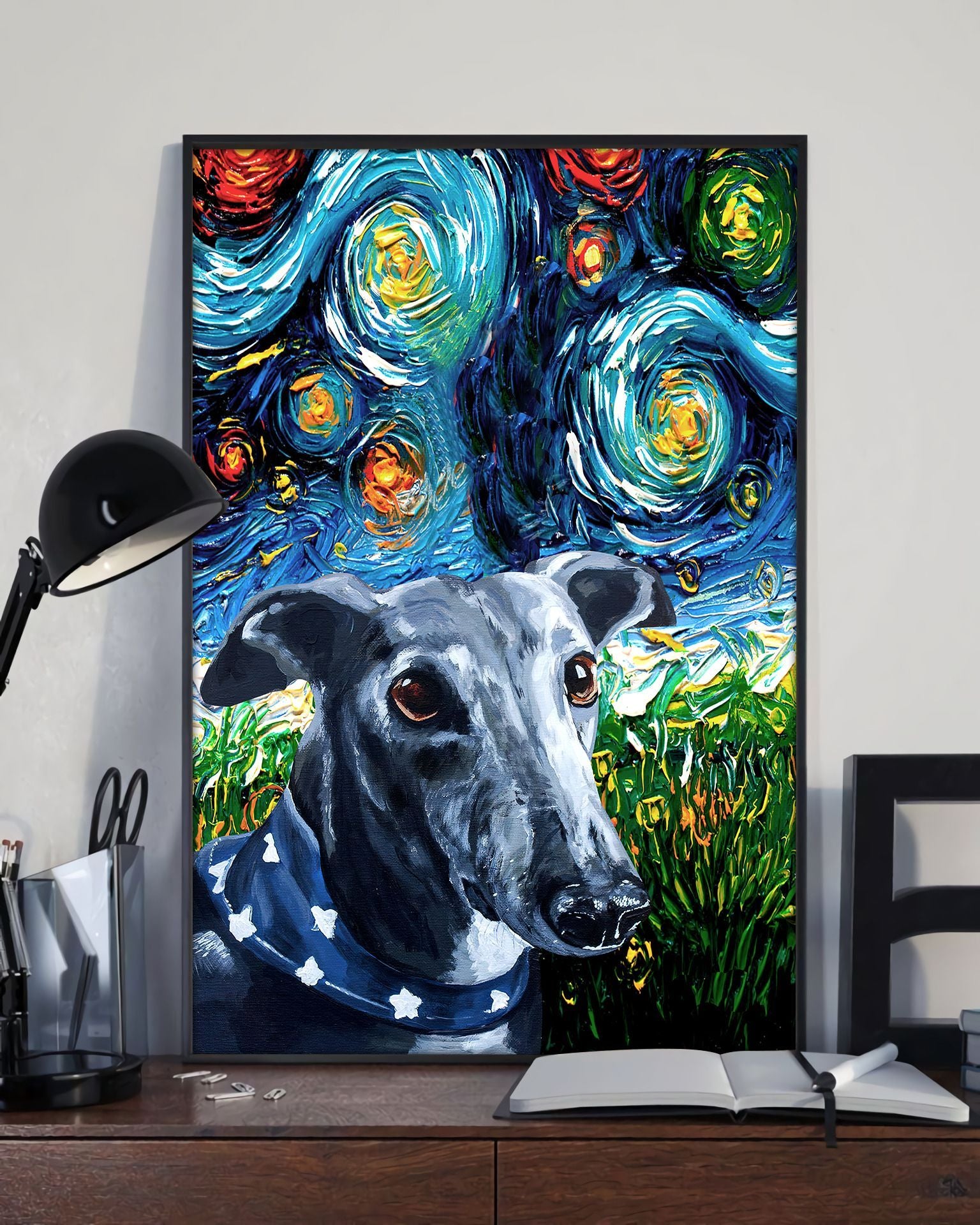 Greyhound Poster Matte Canvas Dog Canvas Art Poster To Print Gift For Dog Lovers 3