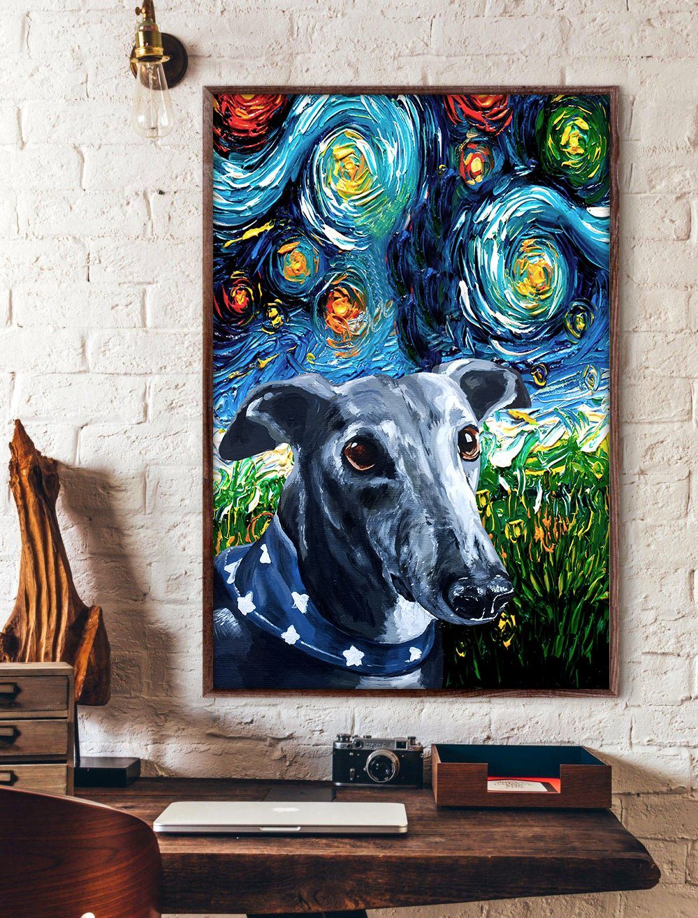 Greyhound Poster Matte Canvas Dog Canvas Art Poster To Print Gift For Dog Lovers 4
