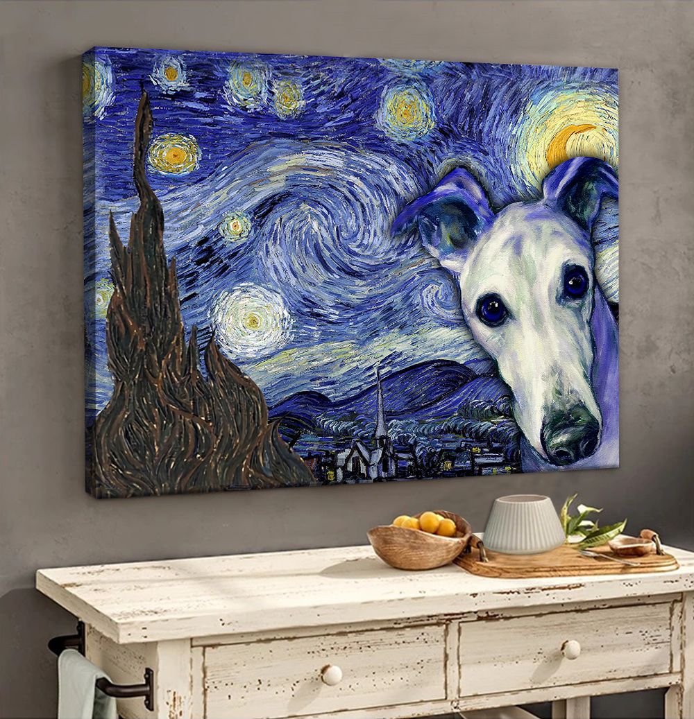 Greyhound Poster Matte Canvas Poster To Print Gift For Dog Lovers 1