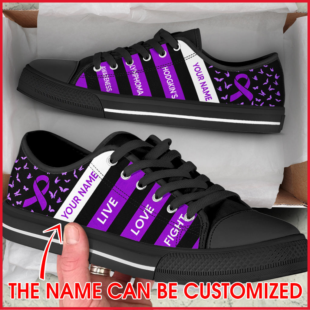 Hodgkin s Lymphoma Shoes Plaid Low Top Canvas Shoes Personalized Custom Best Gift For Men And Women 2