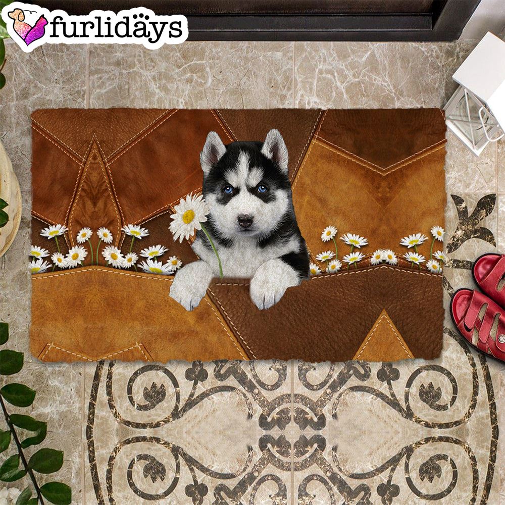 Husky Holding Daisy Doormat Pet Welcome Mats Unique Gifts Doormat 1 Husky Holding Daisy Doormat Pet Welcome Mats Unique Gifts Doormat 1