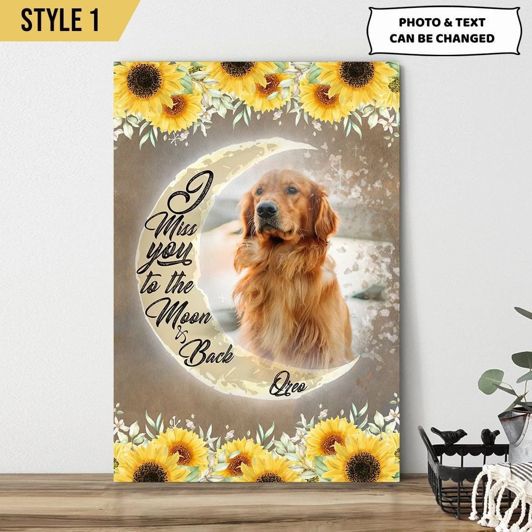 I Miss You To The Moon And Back Dog Vertical Canvas Wall Art Canvas Gift For Dog Lovers 1 I Miss You To The Moon And Back Dog Vertical Canvas Wall Art Canvas Gift For Dog Lovers 1