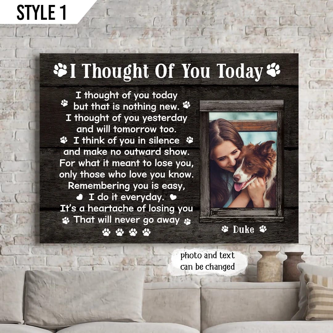 I Thought Of You Today But That Is Nothing New Dog Horizontal Canvas Wall Art Canvas Gift For Dog Lovers 1 I Thought Of You Today But That Is Nothing New Dog Horizontal Canvas Wall Art Canvas Gift For Dog Lovers 1