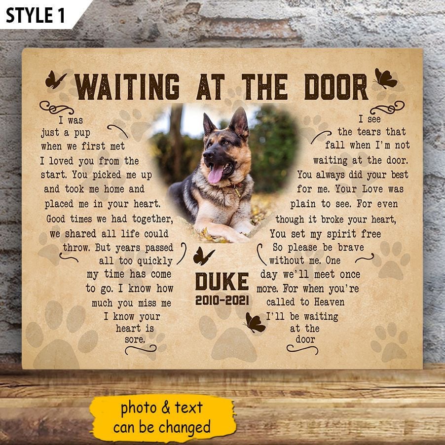 I ll Be Waiting At The Door Dog Poem Matte Canvas Poster Art On Canvas Dog Memorial Gift For Dog Lovers 1 I ll Be Waiting At The Door Dog Poem Matte Canvas Poster Art On Canvas Dog Memorial Gift For Dog Lovers 1
