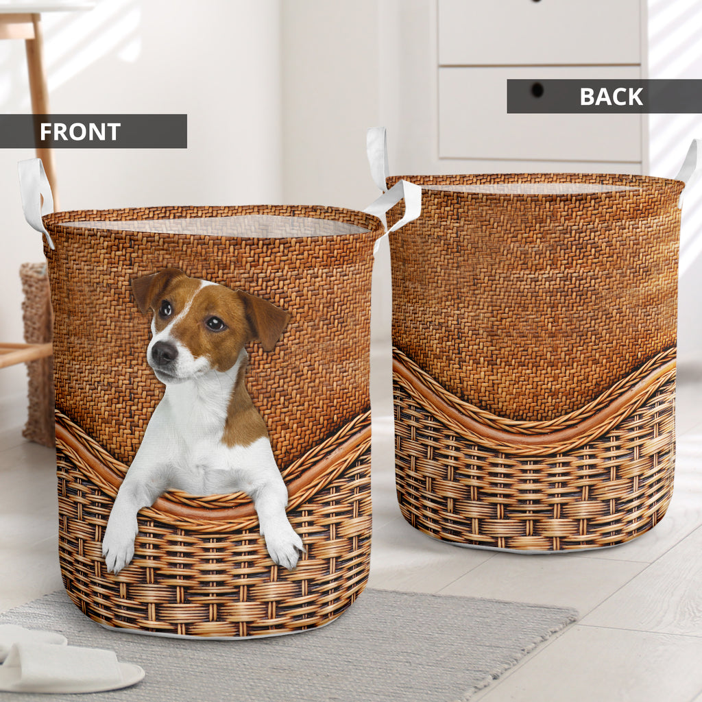 Jack Russell Terrier Rattan Texture Laundry Basket Dog Laundry Basket Christmas Gift For Her Home Decor 1 Jack Russell Terrier Rattan Texture Laundry Basket Dog Laundry Basket Christmas Gift For Her Home Decor 1