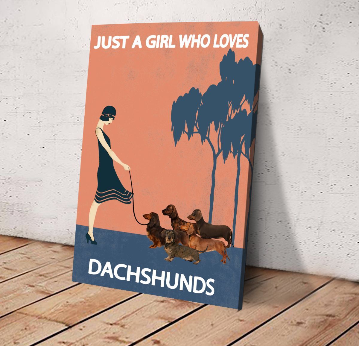 Just A Girl Who Loves Dachshunds Matte Canvas Dog Canvas Wall Art Gift For Dog Lovers 2 Just A Girl Who Loves Dachshunds Matte Canvas Dog Canvas Wall Art Gift For Dog Lovers 2