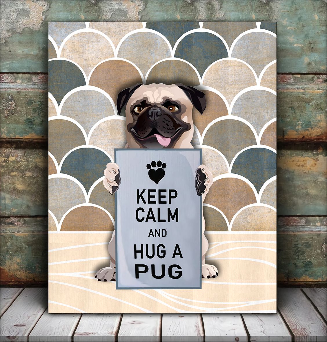 Keep Calm And Hug A Pug Matte Canvas Dog Wall Art Poster To Print Housewarming Gifts 5 Keep Calm And Hug A Pug Matte Canvas Dog Wall Art Poster To Print Housewarming Gifts 5