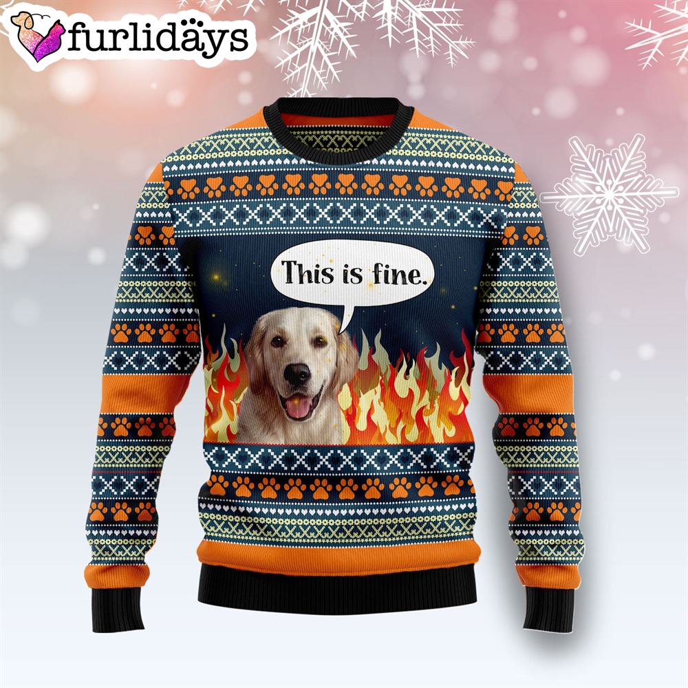 Labrador Retriever Fire Ugly Christmas Sweater Gift For Dog Lovers Unisex Crewneck Sweater 1 Labrador Retriever Fire Ugly Christmas Sweater Gift For Dog Lovers Unisex Crewneck Sweater 1