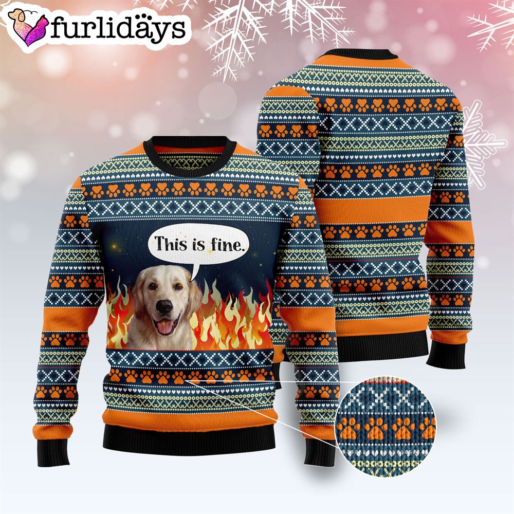 Labrador Retriever Fire Ugly Christmas Sweater Gift For Dog Lovers Unisex Crewneck Sweater 3 Labrador Retriever Fire Ugly Christmas Sweater Gift For Dog Lovers Unisex Crewneck Sweater 3