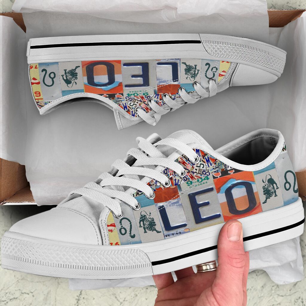 Leo License Plates Low Top Shoes Zodiac Leo Horoscope Zodiac Sign Shoes Lowtop Casual Shoes Gift For Adults 1 Leo License Plates Low Top Shoes Zodiac Leo Horoscope Zodiac Sign Shoes Lowtop Casual Shoes Gift For Adults 1