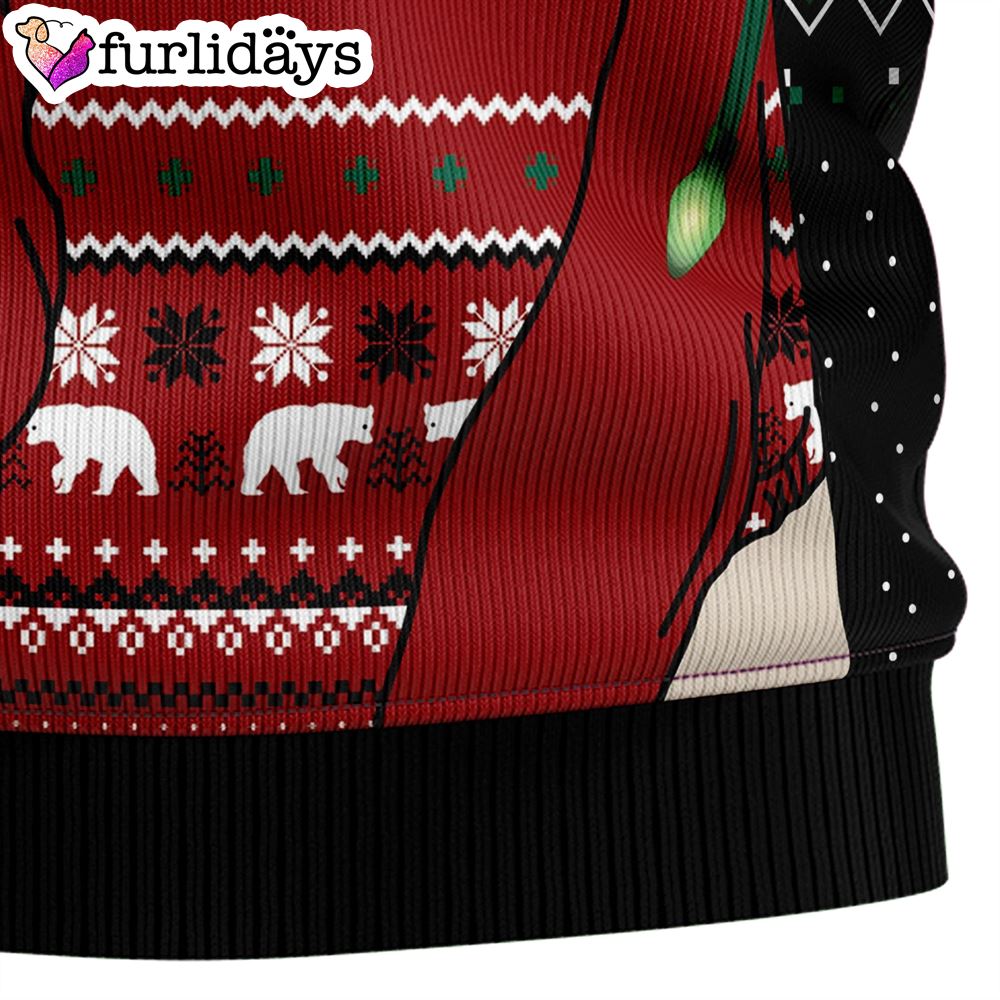 Let S Glow Polar Bear Ugly Christmas Sweater Gift For Dog Lovers Christmas Outfits Gift 8