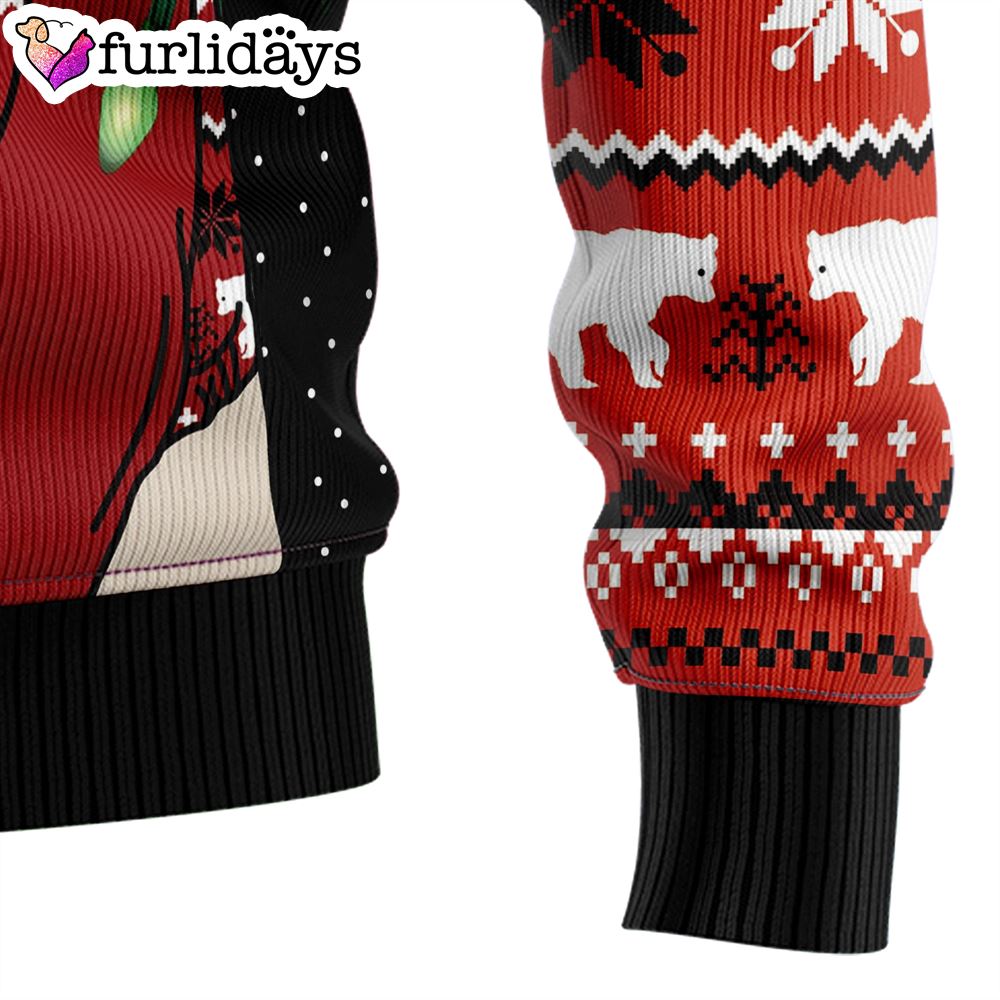 Let S Glow Polar Bear Ugly Christmas Sweater Gift For Dog Lovers Christmas Outfits Gift 9