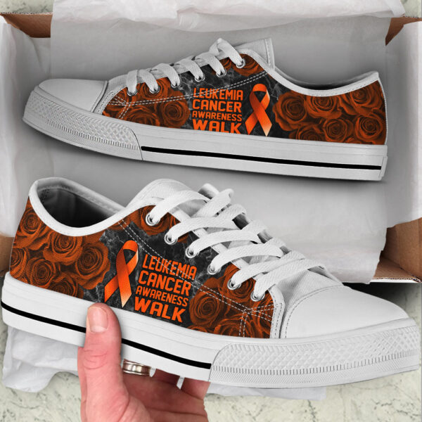 Leukemia Cancer Shoes Awareness Walk Low Top Shoes – Best Gift For Men And Women