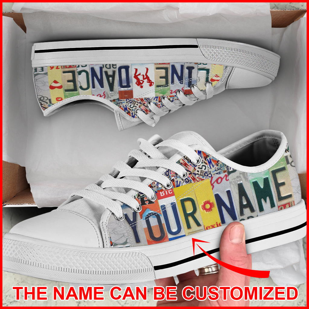 Line Dance License Plates Name Low Top Shoes Canvas Print Lowtop Casual Shoes Gift For Adults Walking Shoes Men Women 1 Line Dance License Plates Name Low Top Shoes Canvas Print Lowtop Casual Shoes Gift For Adults Walking Shoes Men Women 1