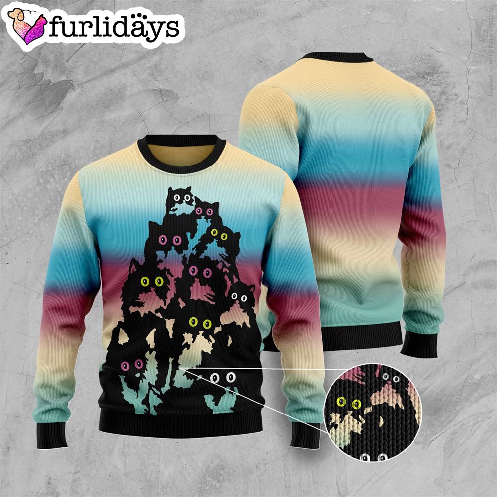 Lovely Black Cat Ugly Christmas Sweater Gift For Pet Lovers Lover Xmas Sweater Gift 3 Lovely Black Cat Ugly Christmas Sweater Gift For Pet Lovers Lover Xmas Sweater Gift 3