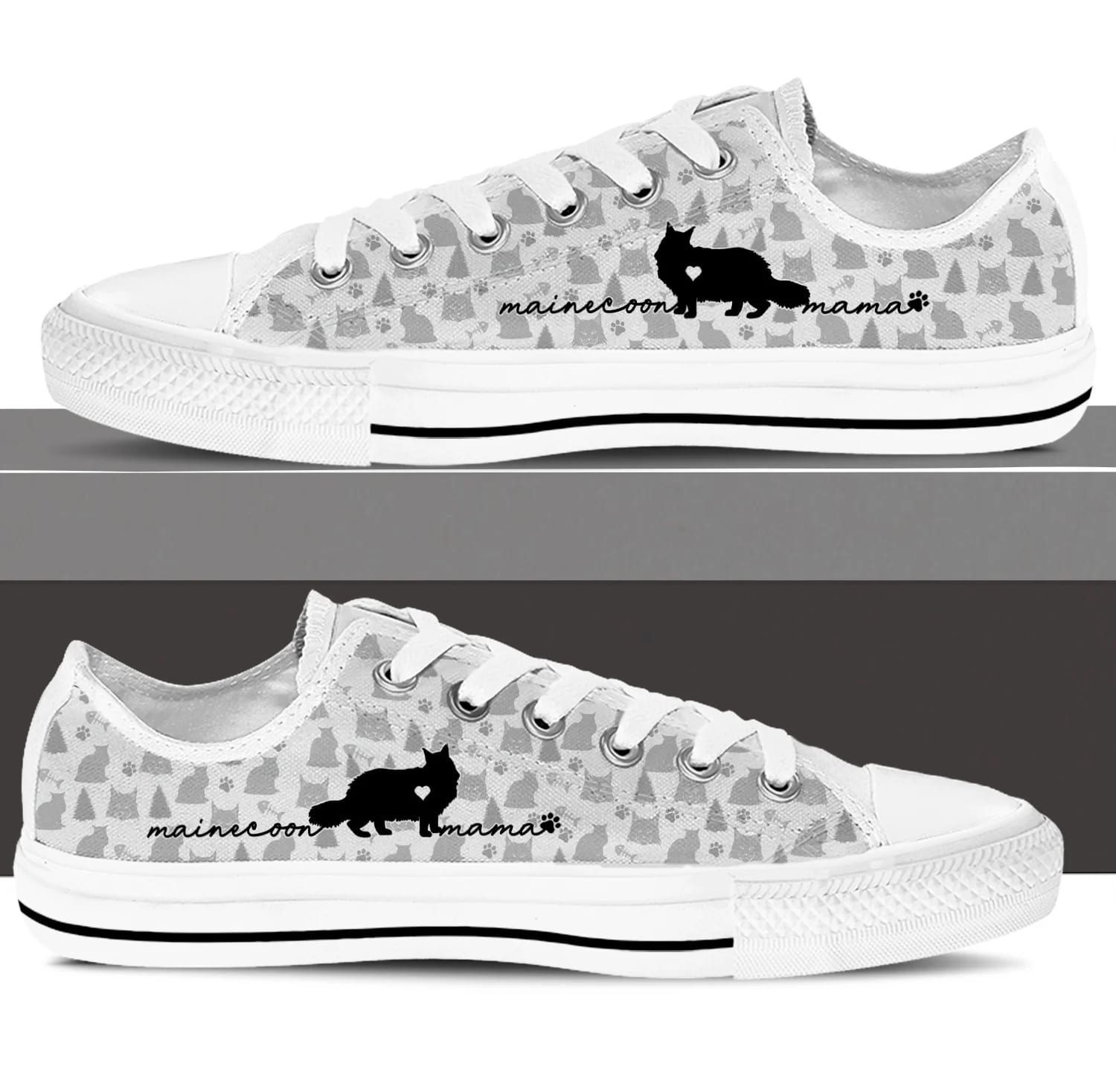 Maine Coon Cat Low Top Shoes Cat Walking Shoes Men Women Cat Memorial Gift 3