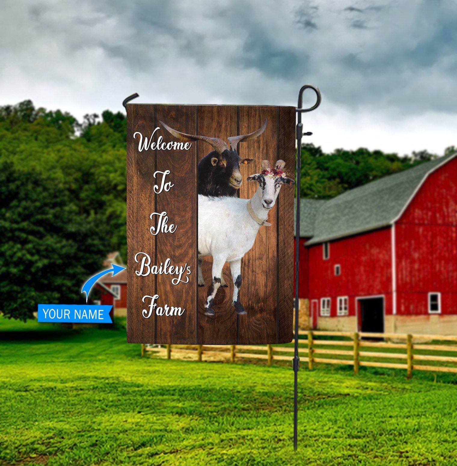 Male And Female Goats Personalized Flag Flags For The Garden Outdoor Decoration 1 Male And Female Goats Personalized Flag Flags For The Garden Outdoor Decoration 1