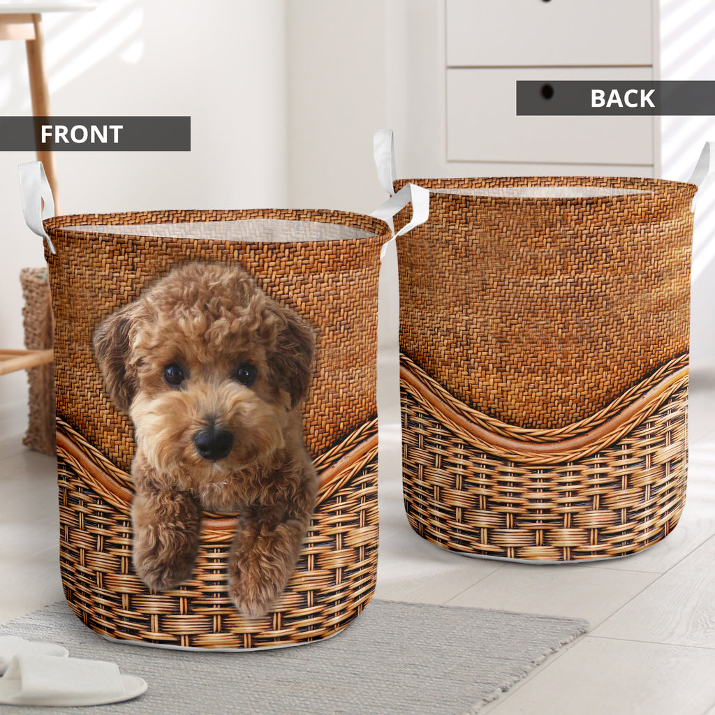 Maltipoo Rattan Texture Laundry Basket Dog Laundry Basket Christmas Gift For Her Home Decor 1 Maltipoo Rattan Texture Laundry Basket Dog Laundry Basket Christmas Gift For Her Home Decor 1