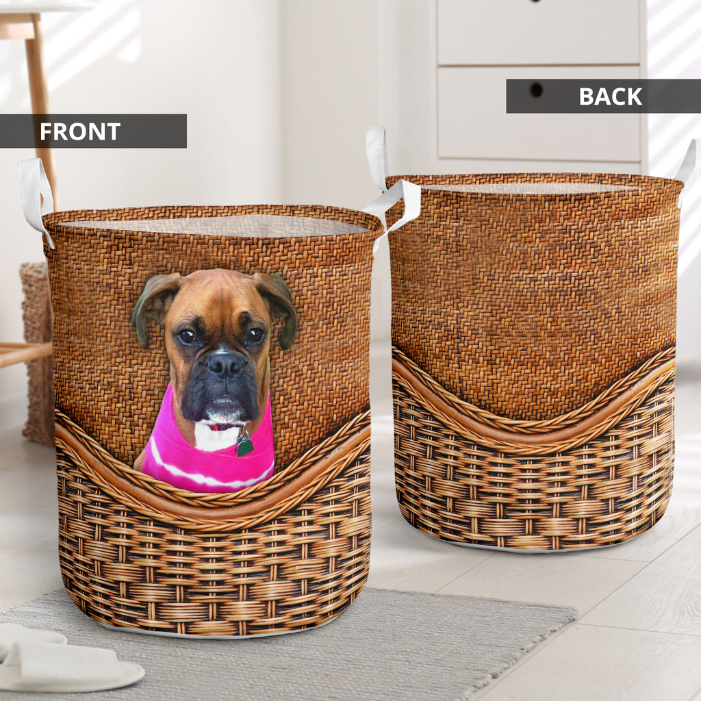 Mandy Sechrist Dog Rattan Texture Laundry Basket Dog Laundry Basket Christmas Gift For Her Home Decor 1 Mandy Sechrist Dog Rattan Texture Laundry Basket Dog Laundry Basket Christmas Gift For Her Home Decor 1