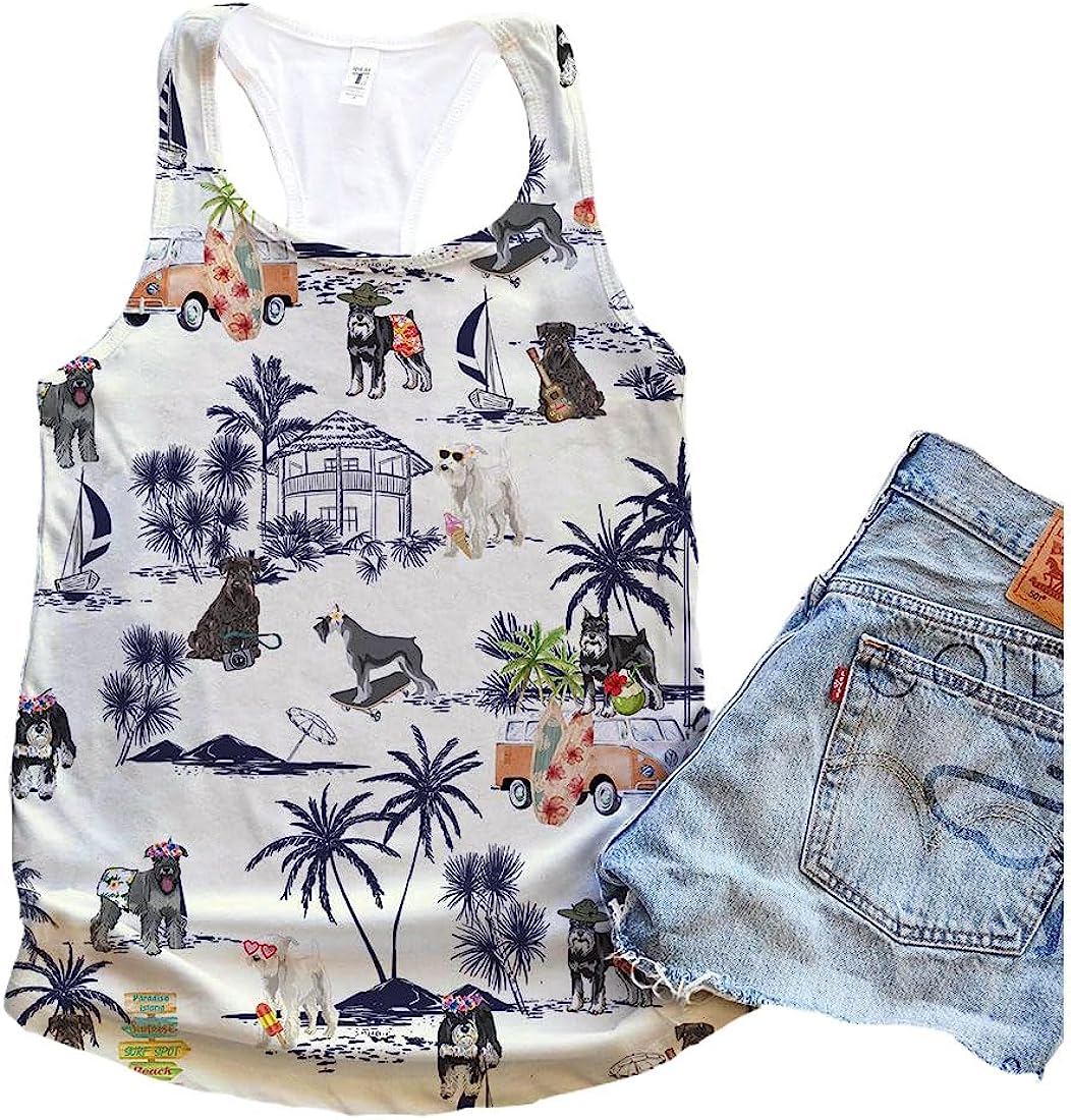 Miniature Schnauzer Dog Plam Tree Beach Simple Tank Top Summer Casual Tank Tops For Women Gift For Young Adults 1 wdpgdd Miniature Schnauzer Dog Plam Tree Beach Simple Tank Top Summer Casual Tank Tops For Women Gift For Young Adults 1 wdpgdd
