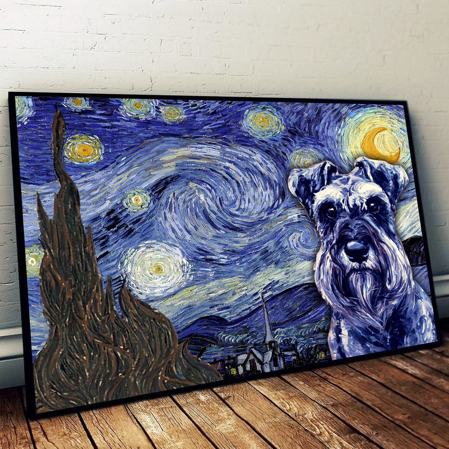 Miniature Schnauzer Poster Matte Canvas Dog Wall Art Prints Canvas Wall Art Decor 1