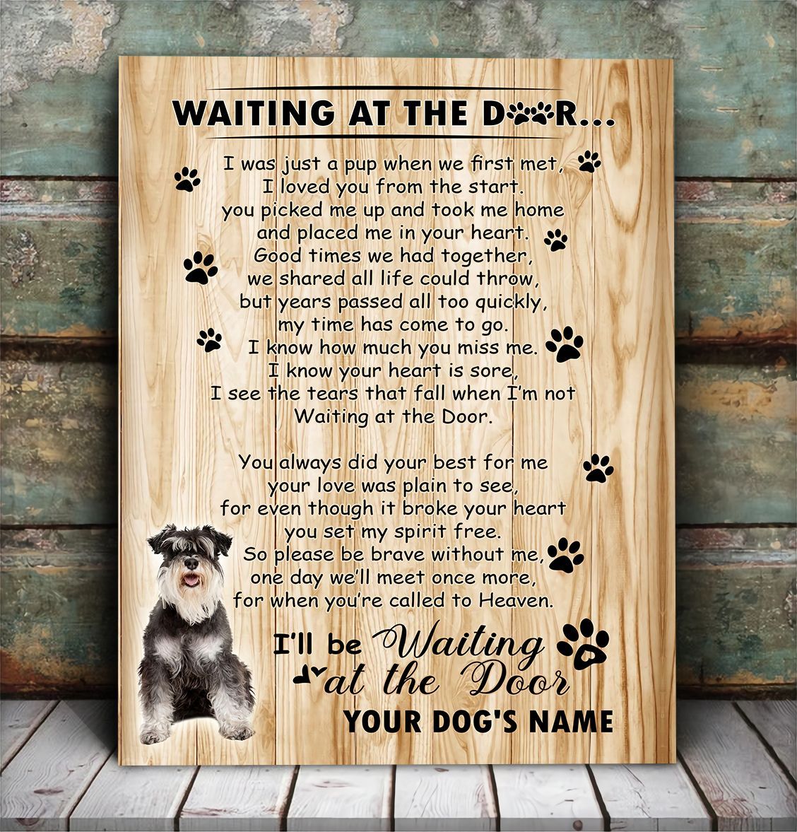 Miniature Schnauzer Waiting At The Door Personalized Matte Canvas Dog Canvas Wall Art Gift For Dog Lovers 1 Miniature Schnauzer Waiting At The Door Personalized Matte Canvas Dog Canvas Wall Art Gift For Dog Lovers 1