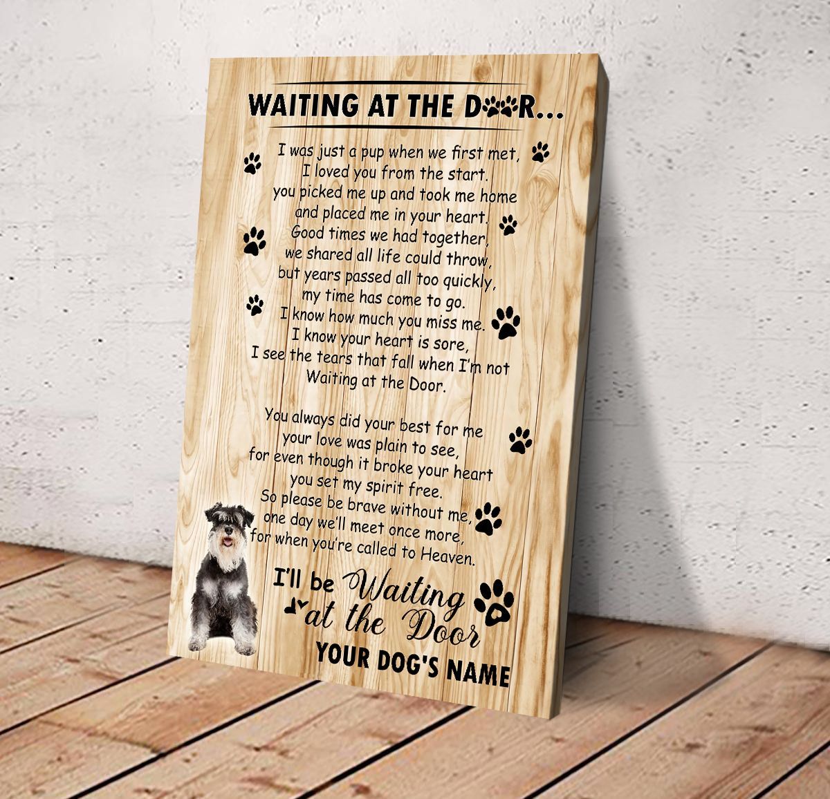 Miniature Schnauzer Waiting At The Door Personalized Matte Canvas Dog Canvas Wall Art Gift For Dog Lovers 4 Miniature Schnauzer Waiting At The Door Personalized Matte Canvas Dog Canvas Wall Art Gift For Dog Lovers 4