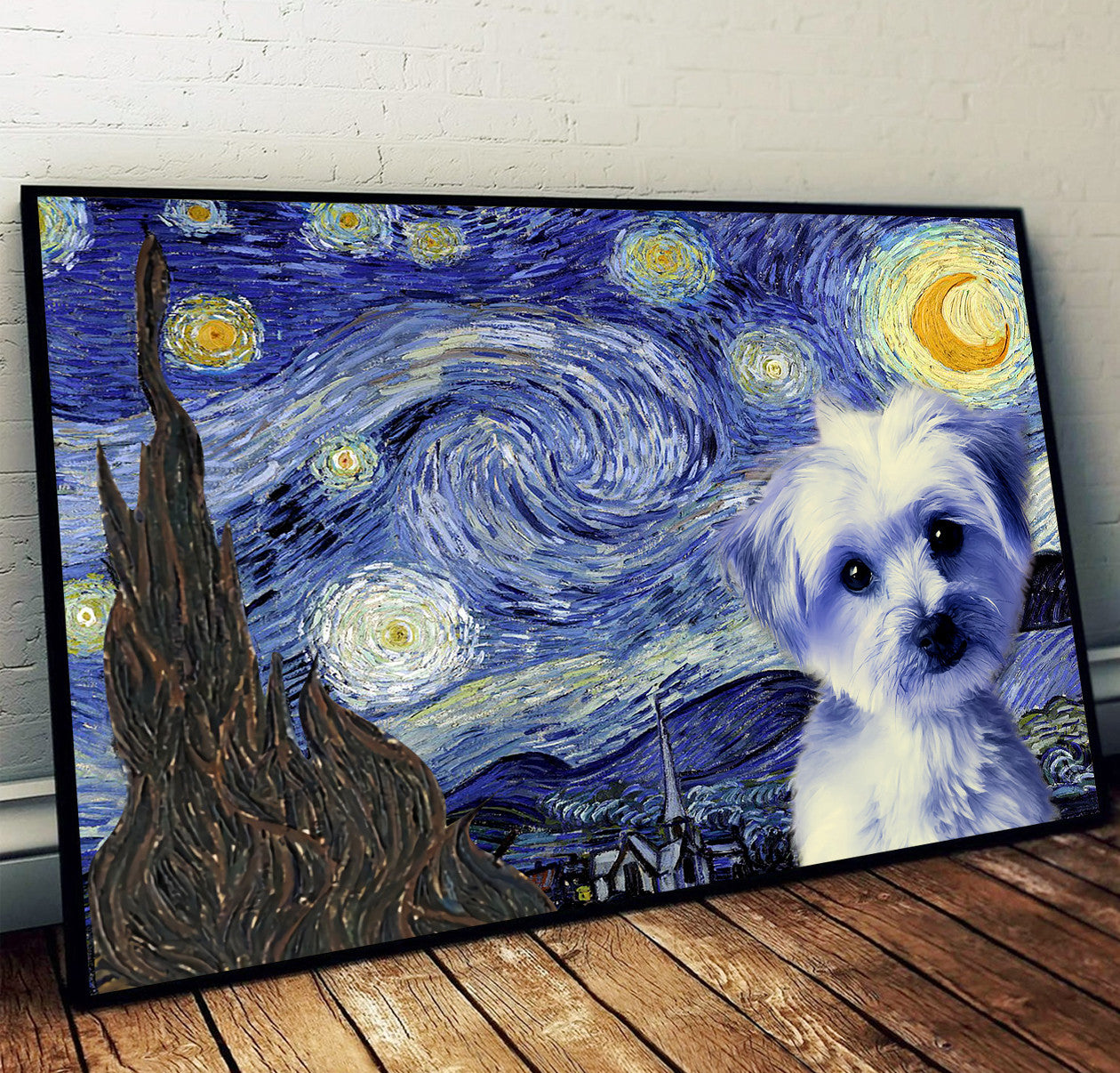 Morkie Poster Matte Canvas Dog Wall Art Prints Painting On Canvas 1 Morkie Poster Matte Canvas Dog Wall Art Prints Painting On Canvas 1