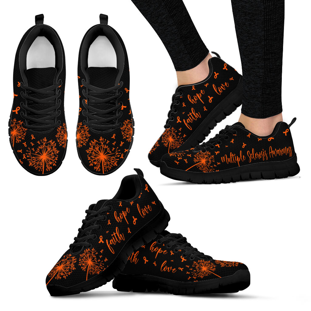 Multiple Sclerosis Shoes Faith Hope Love Fly Sneaker Walking Shoes Best Gift For Men And Women 1