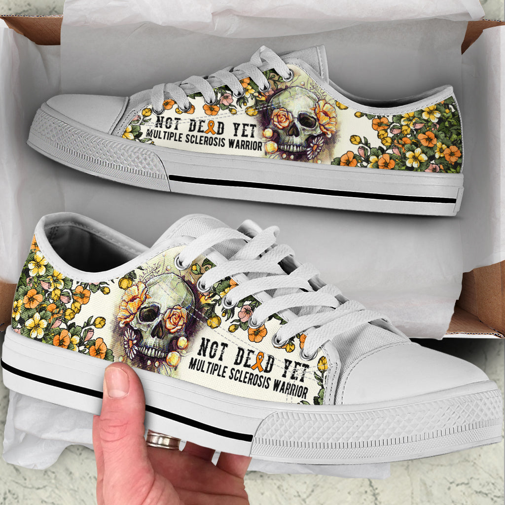 Multiple Sclerosis Shoes Rose Flowers Skull Low Top Shoes Best Gift For Men And Women 1 Multiple Sclerosis Shoes Rose Flowers Skull Low Top Shoes Best Gift For Men And Women 1