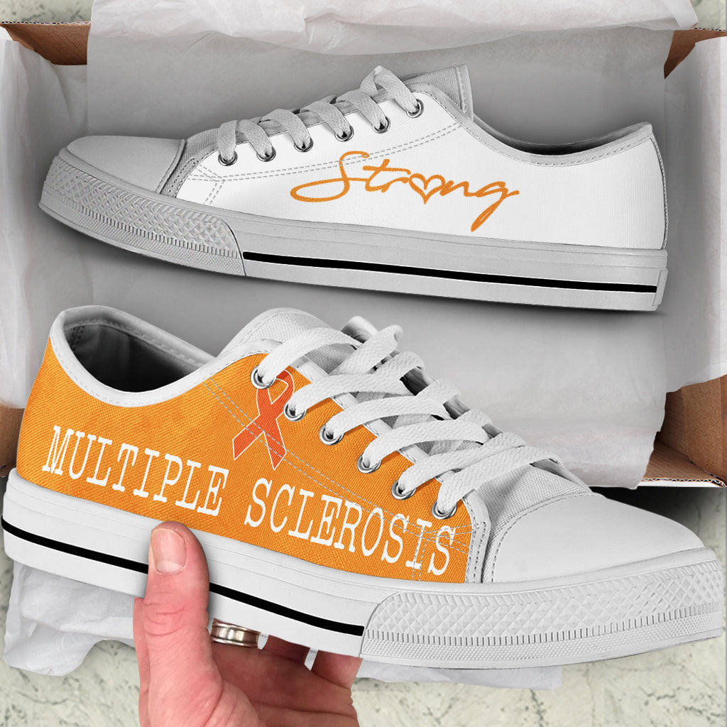 Multiple Sclerosis Strong Low Top Shoes Best Gift For Men And Women Cancer Awareness Shoes 1 Multiple Sclerosis Strong Low Top Shoes Best Gift For Men And Women Cancer Awareness Shoes 1