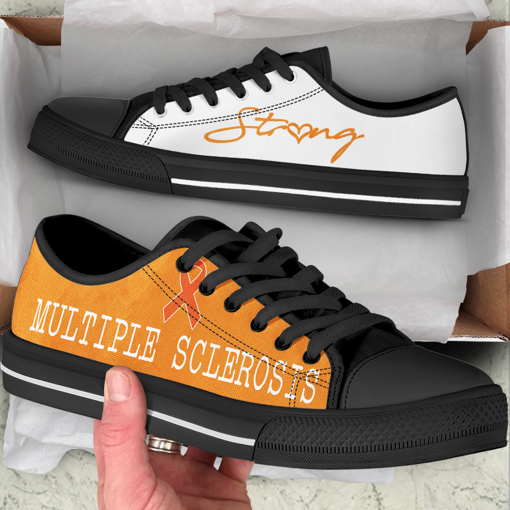 Multiple Sclerosis Strong Low Top Shoes Best Gift For Men And Women Cancer Awareness Shoes 2 Multiple Sclerosis Strong Low Top Shoes Best Gift For Men And Women Cancer Awareness Shoes 2