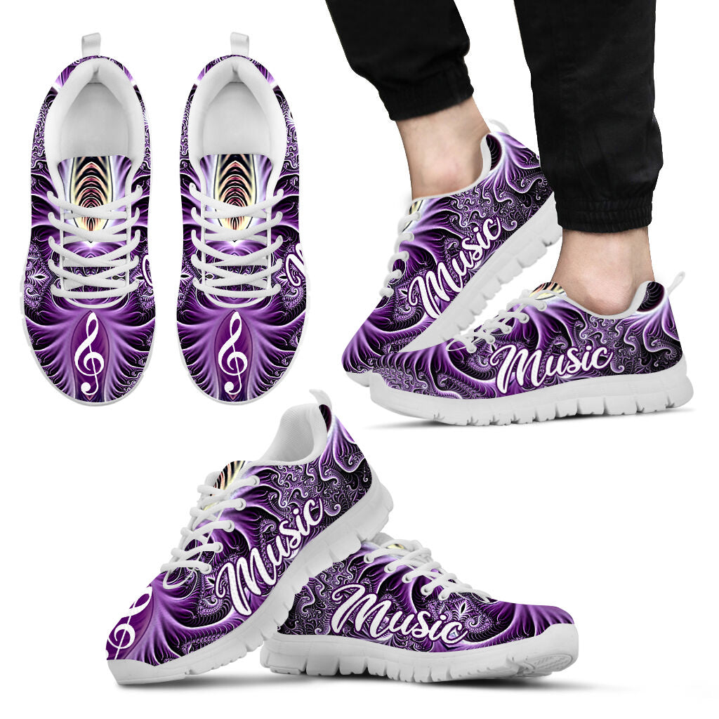 Music Beautiful Fractal Shoes Music Sneaker Walking Running Shoes Best Gift For Men And Women 2