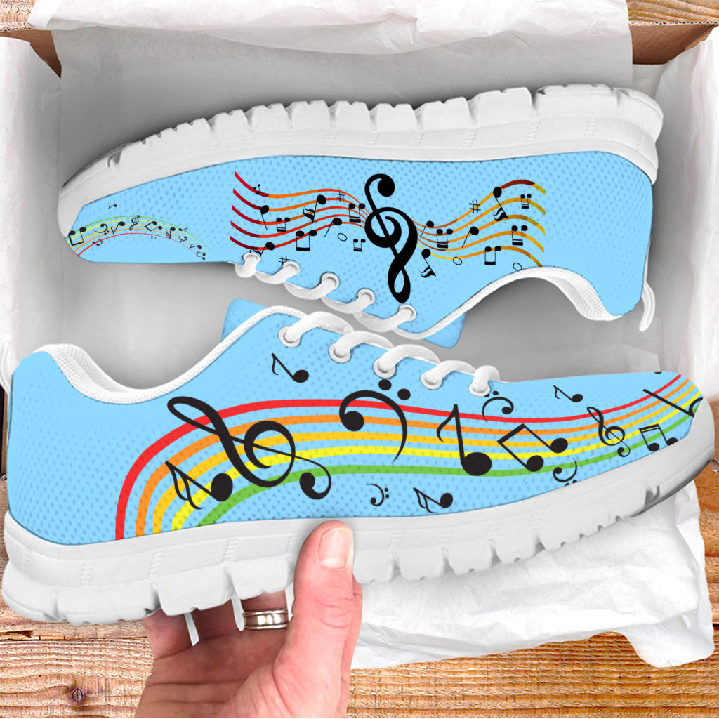 Music Blue Shoes Music Sneaker Walking Running Shoes Best Gift For Music Lovers Shoes Gift For Adults 1