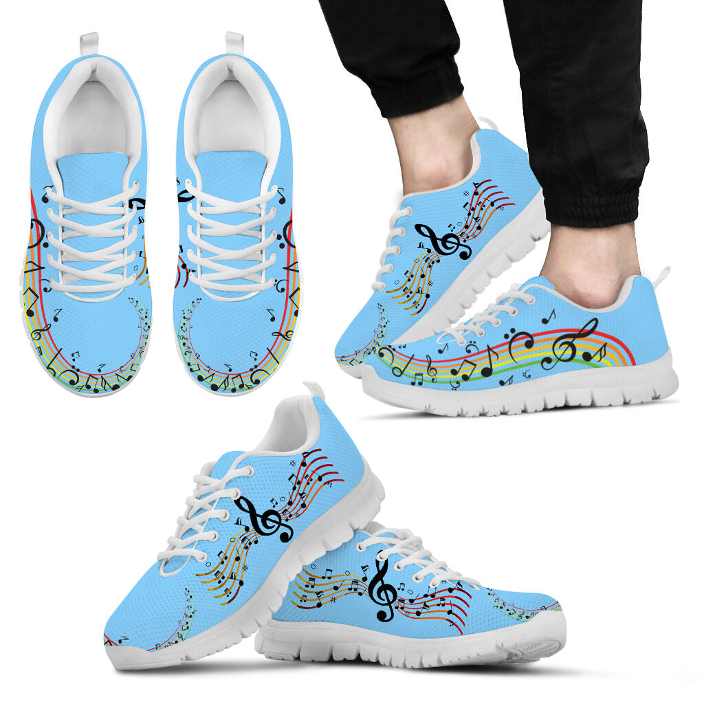 Music Blue Shoes Music Sneaker Walking Running Shoes Best Gift For Music Lovers Shoes Gift For Adults 2