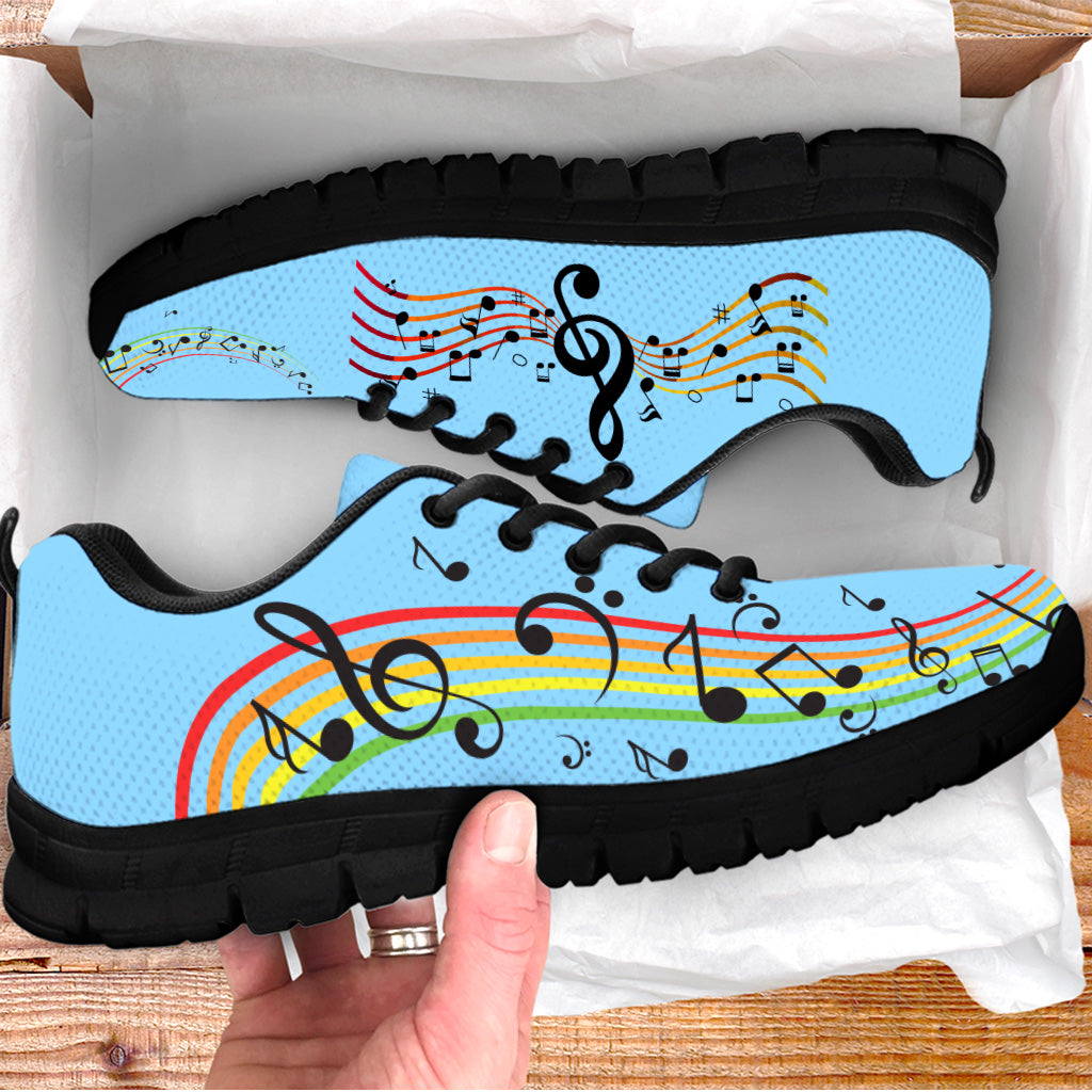 Music Blue Shoes Music Sneaker Walking Running Shoes Best Gift For Music Lovers Shoes Gift For Adults 3